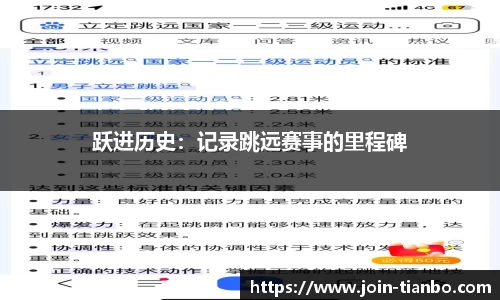 跃进历史：记录跳远赛事的里程碑